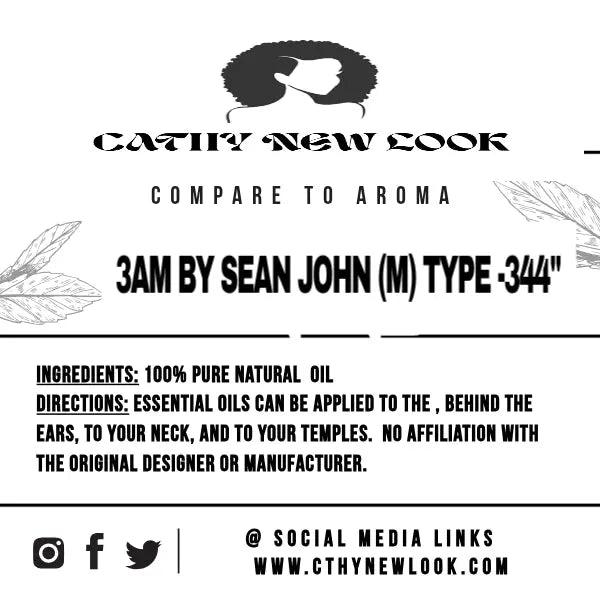 3AM (M) Type Compare aroma to Sean John 344 Cathy Burgess Shop