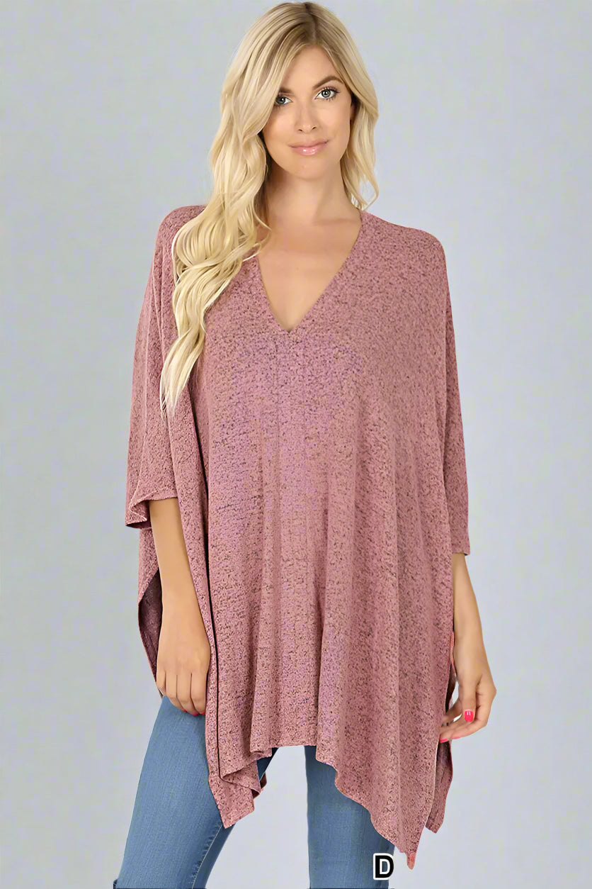 PLUS BRUSHED MELANGE SWEATER DUSTY ROSE - Cathy,s new look