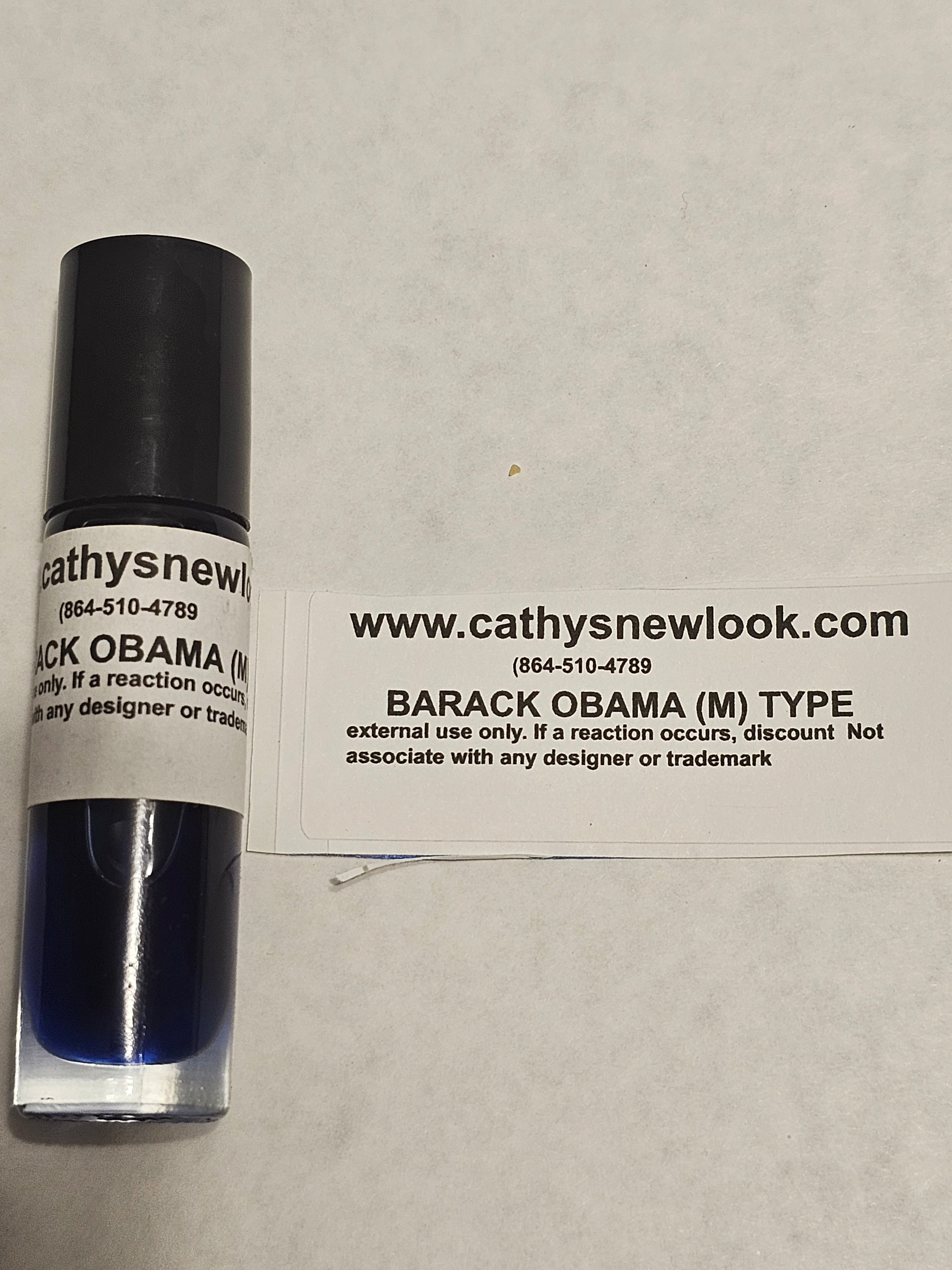 Barack Obama for Men Cologne Body Oil Fragrance roll on Cathy, New LOOK Fashion & Beauty