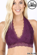 PLUS LACE HALTER STRETCH BRALETTE WITH LINING (STRETCH LACE) LT-6309X (Copy) Cathy Burgess Shop