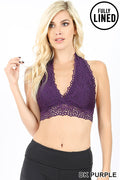 PLUS LACE HALTER STRETCH BRALETTE WITH LINING (STRETCH LACE) LT-6309X (Copy) Cathy Burgess Shop