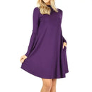Zenana premium PLUS PREMIUM MOCK NECK LONG SLEEVE DRESS POCKETS StyleNo: