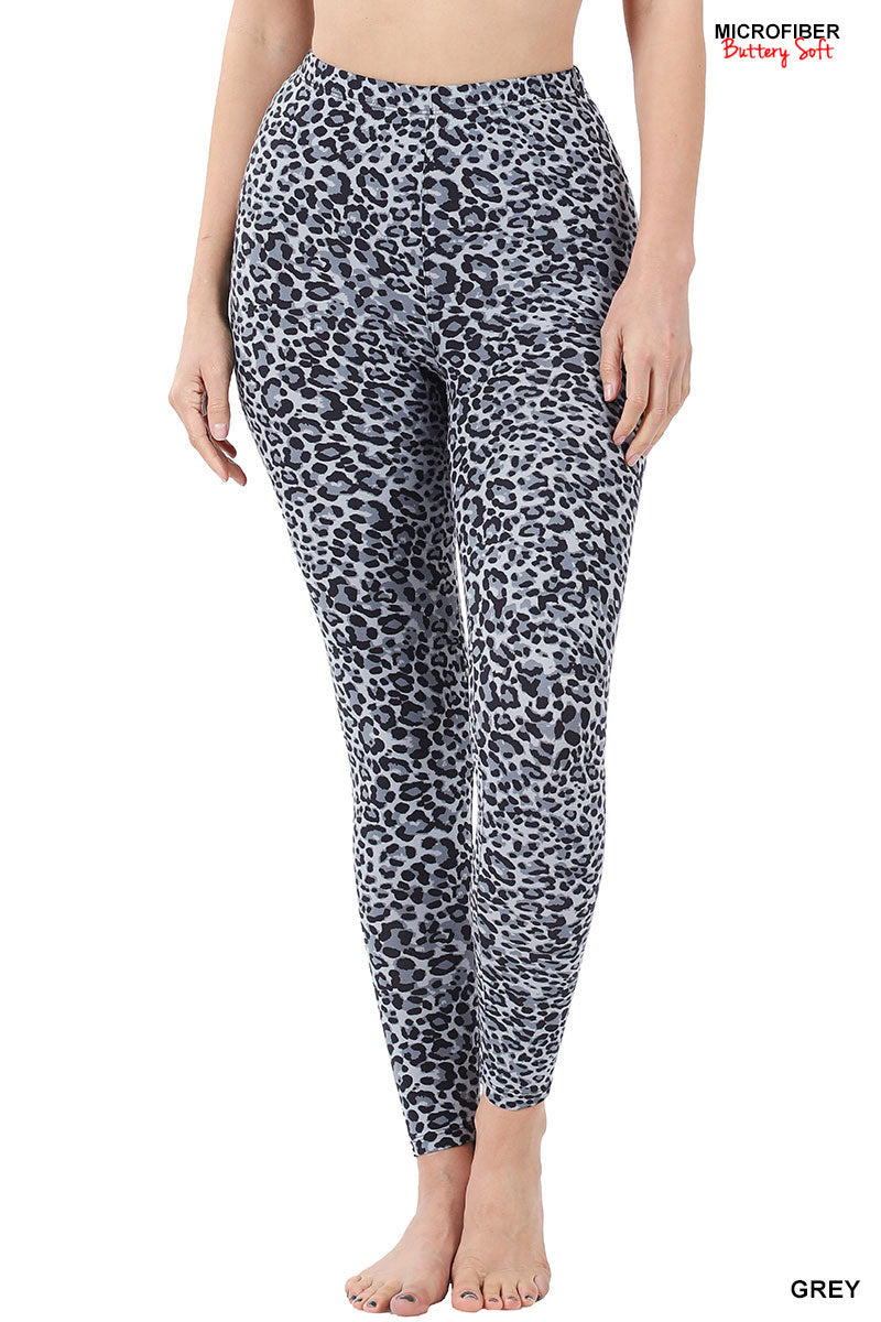 BRUSHED MICROFIBER LEOPARD LEGGINGS BRIGHT BLUE 57059 Cathy,s new look fashion &beauty