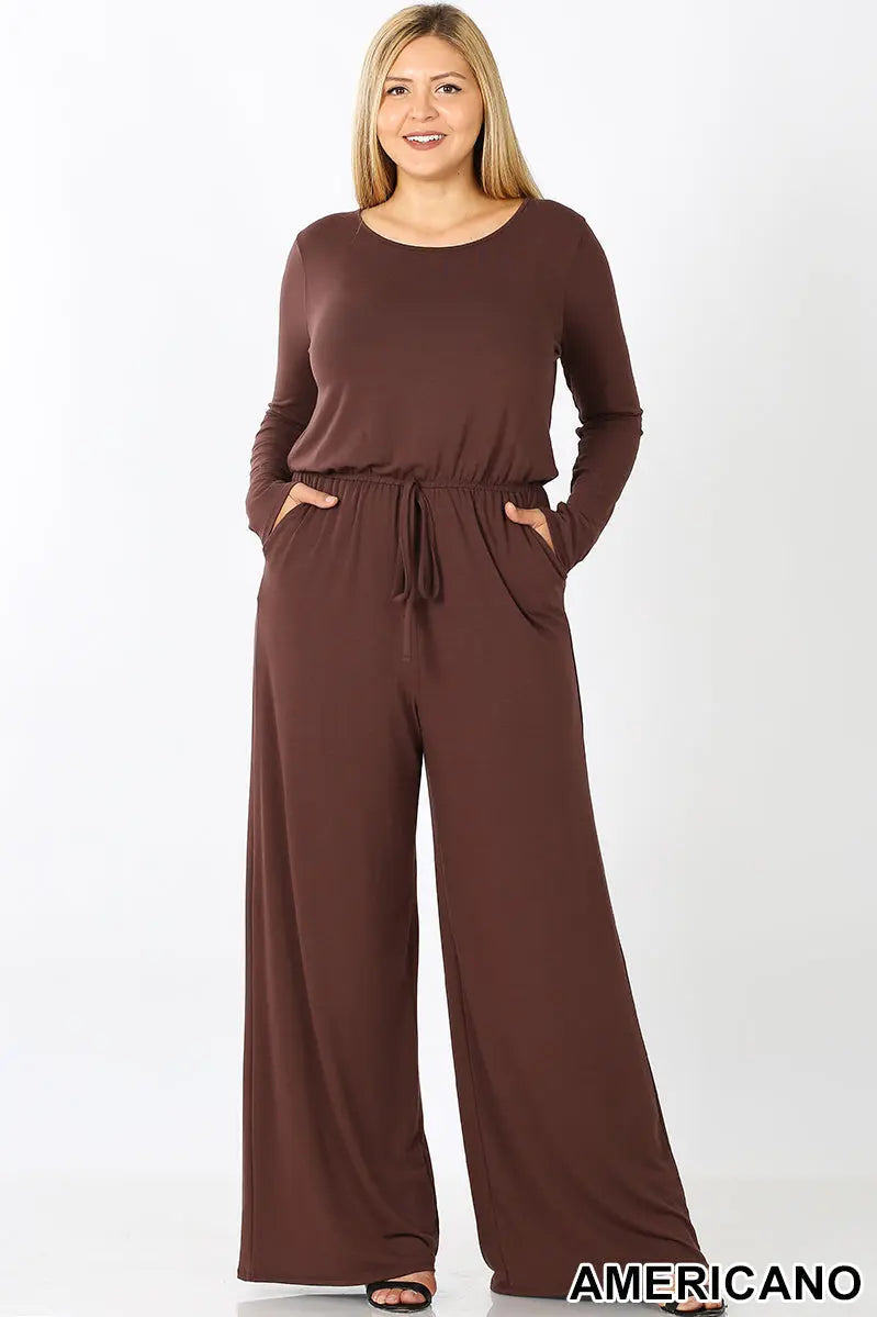 ZENANA  Long Sleeve Jumpsuit  3116XP ZENANA