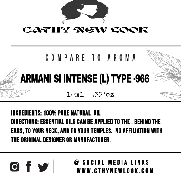 Compare to aroma SI (W) by Armani ® 1/3 Cathy Burgess Shop