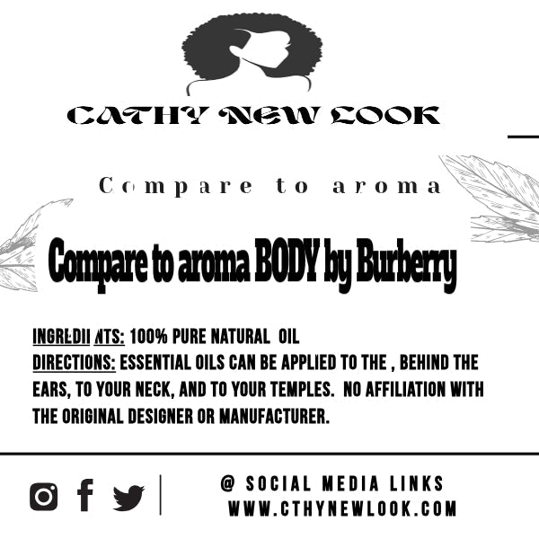 Compare to aroma BODY by Burberry (w)  ® 1/3 PACK OF5 Cathy Burgess Shop