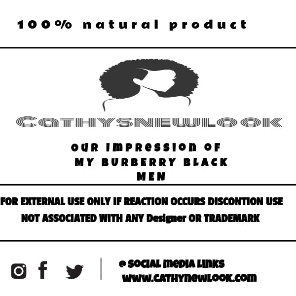Compare to aroma MY BURBERRY BLACK MEN by CATHYNEWLOOK Cathy Burgess Shop