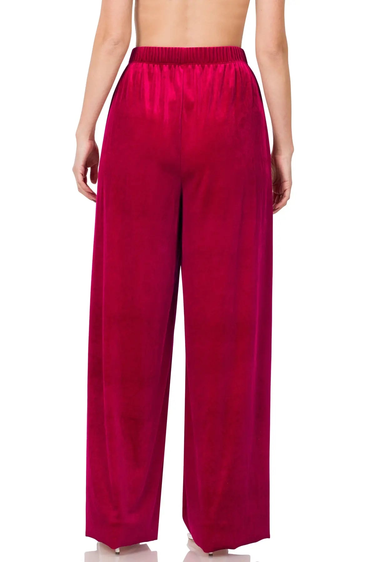 VELVET WIDE LEG PANTS - Cathy,s new look 