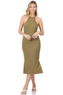 RIBBED MIDI DRESS & CARDIGAN 2PCS SET - Cathy,s new look 