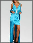 Long Bleu Soirée Demoiselle Hunner Haille Balle Robe Bal Mariage S - Cathy,s new look 